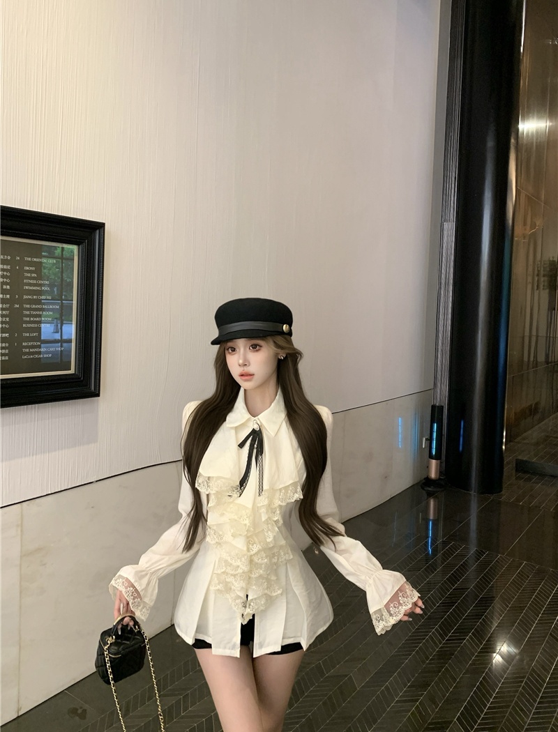 Spring and summer shirt France style tops for women