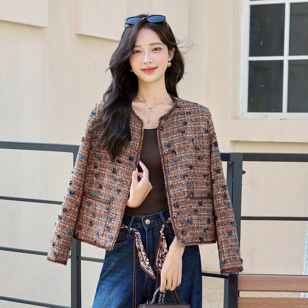 Chanelstyle sequins autumn and winter weave coat