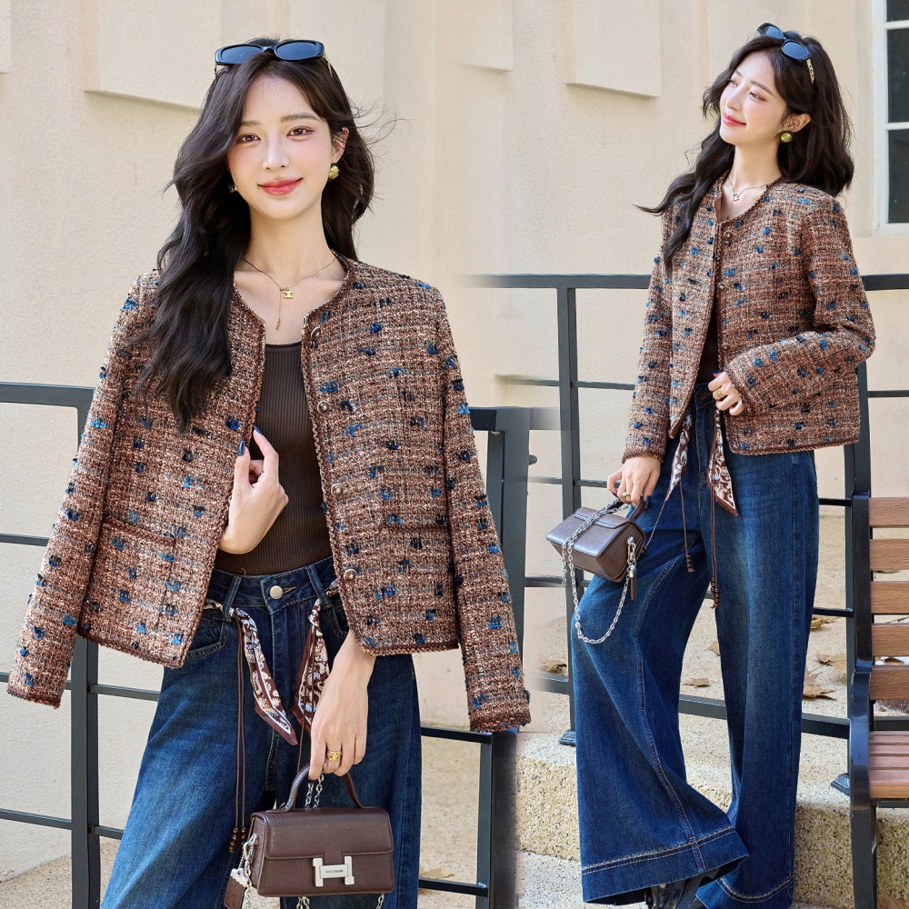 Chanelstyle sequins autumn and winter weave coat