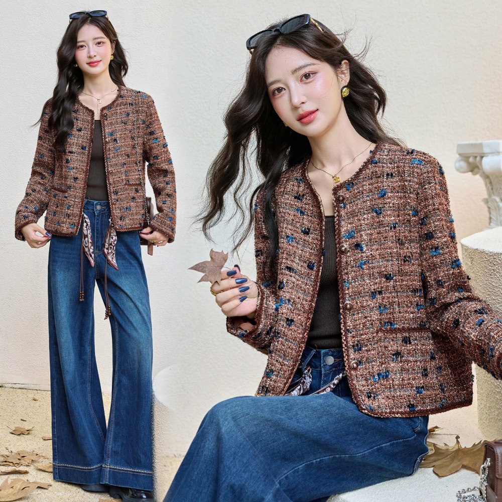 Chanelstyle sequins autumn and winter weave coat