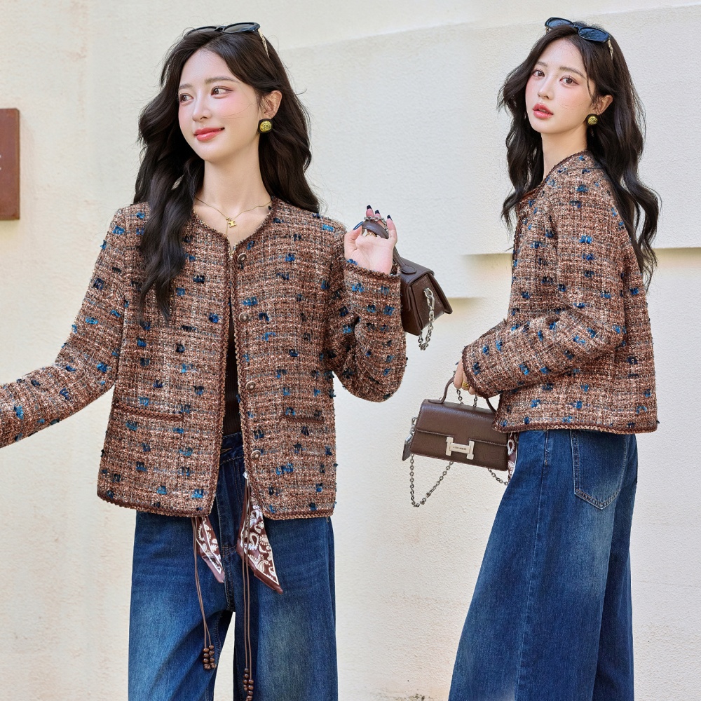 Chanelstyle sequins autumn and winter weave coat