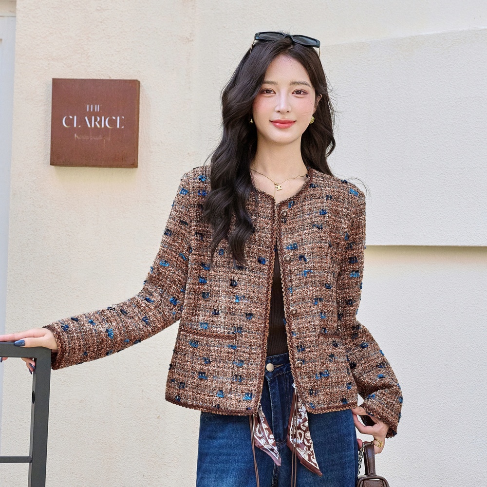 Chanelstyle sequins autumn and winter weave coat