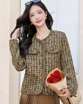 Wool coarse flower autumn and winter weave woolen coat