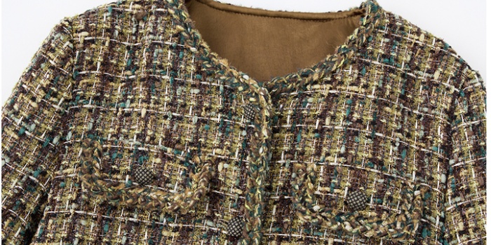 Wool coarse flower autumn and winter weave woolen coat