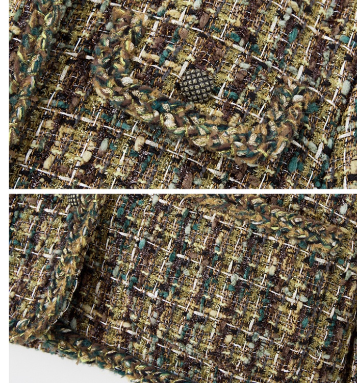 Wool coarse flower autumn and winter weave woolen coat