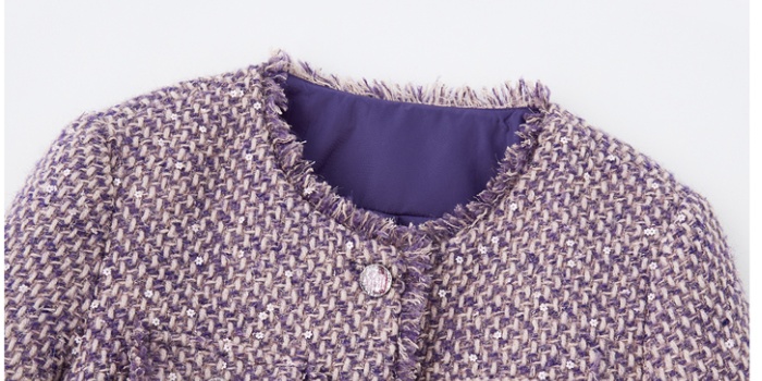 Chanelstyle autumn and winter coarse flower coat