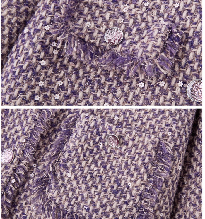 Chanelstyle autumn and winter coarse flower coat