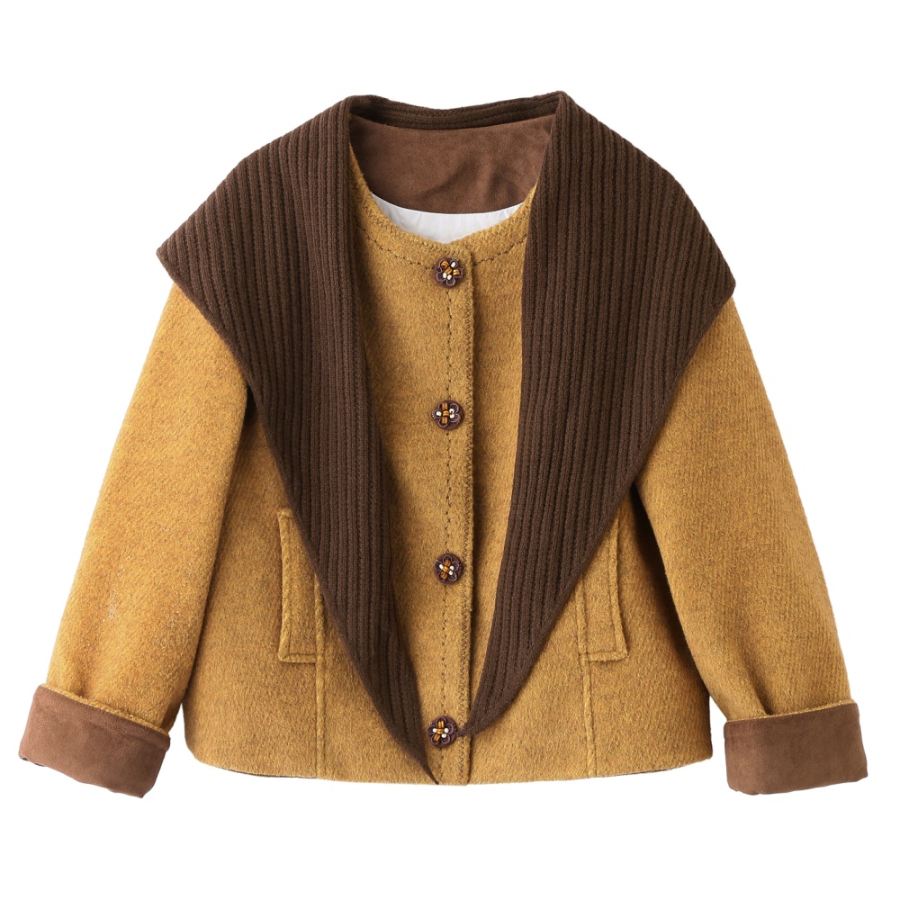 Wool duck down shawl winter woolen coat