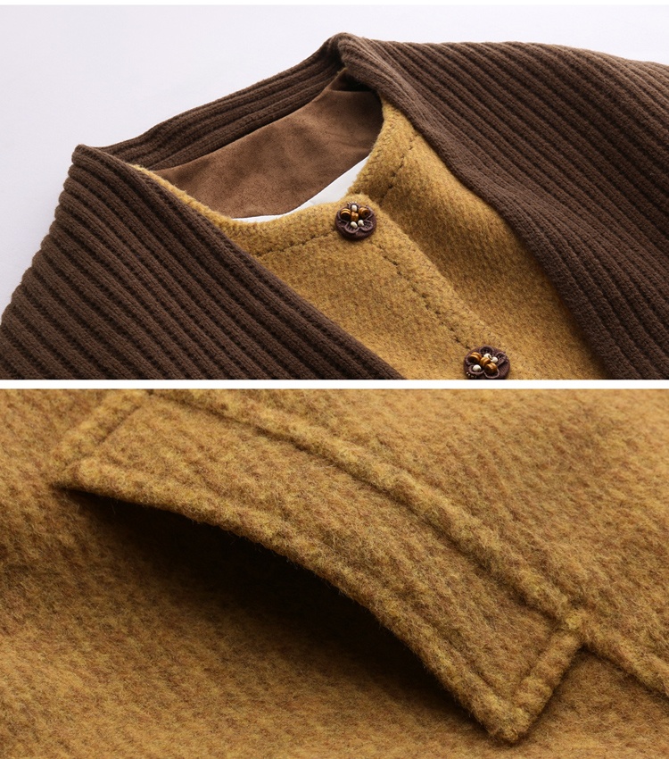 Wool duck down shawl winter woolen coat