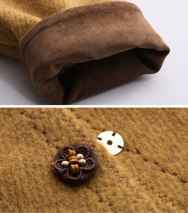 Wool duck down shawl winter woolen coat