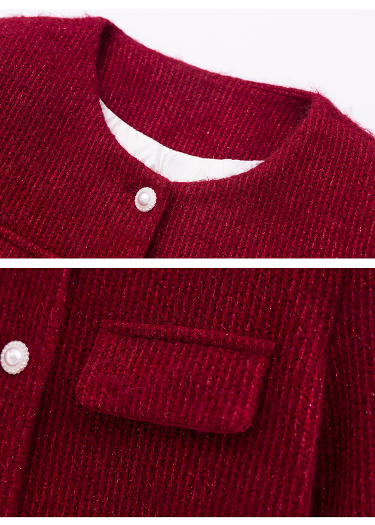 Fox fur christmas down short skirt duck down winter coat a set