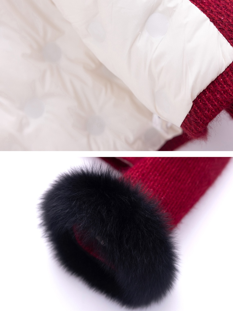 Fox fur christmas down short skirt duck down winter coat a set