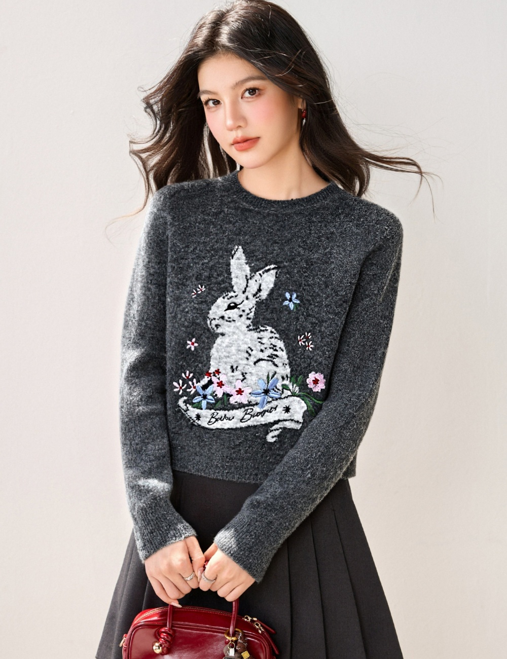 Slim Korean style mixed colors long sleeve tops