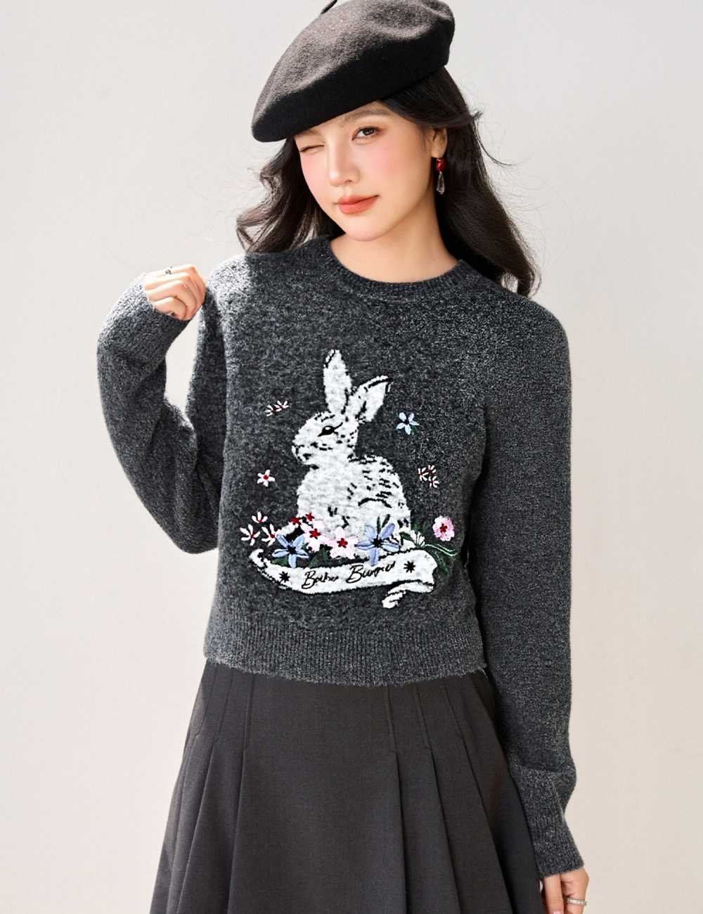 Slim Korean style mixed colors long sleeve tops