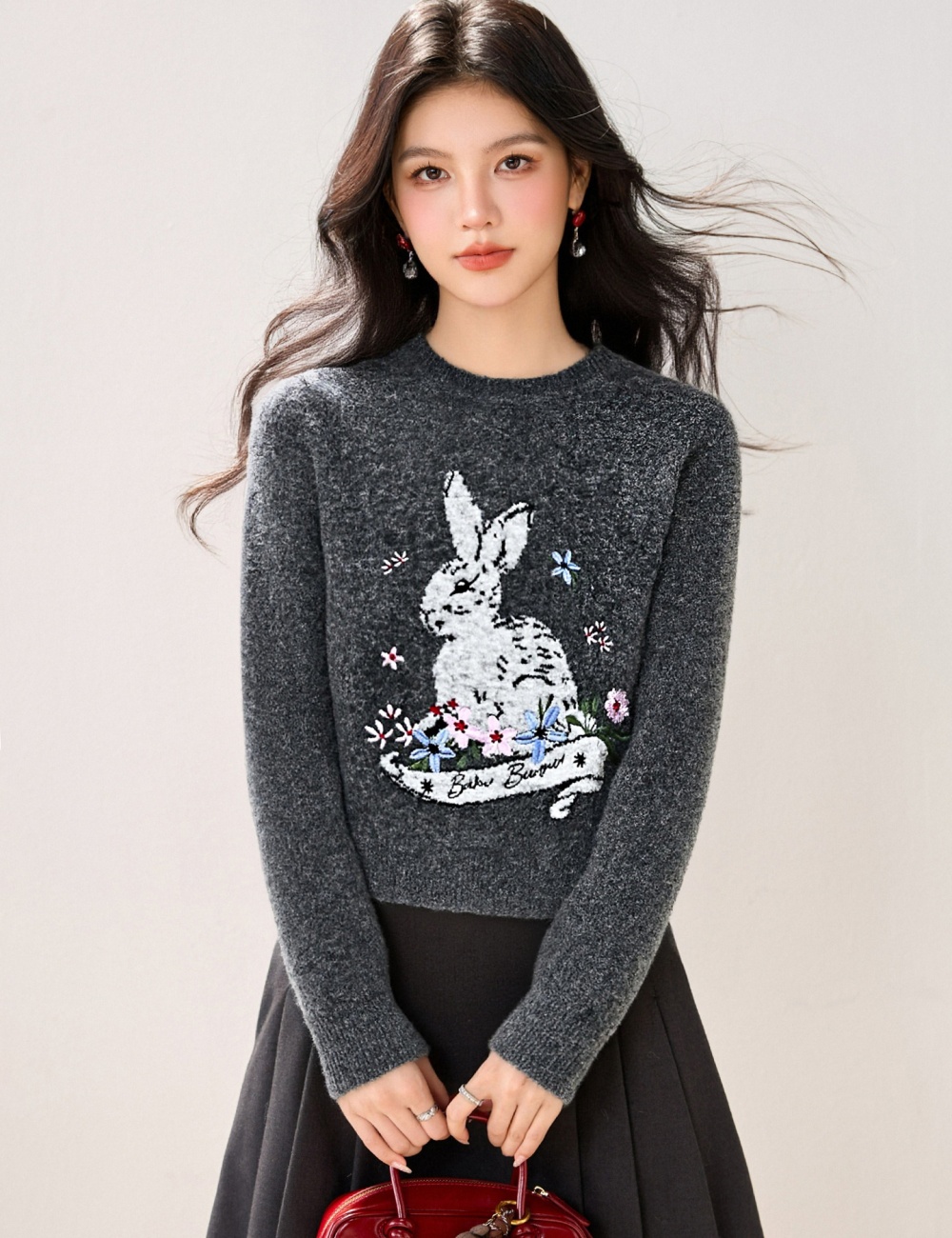 Slim Korean style mixed colors long sleeve tops