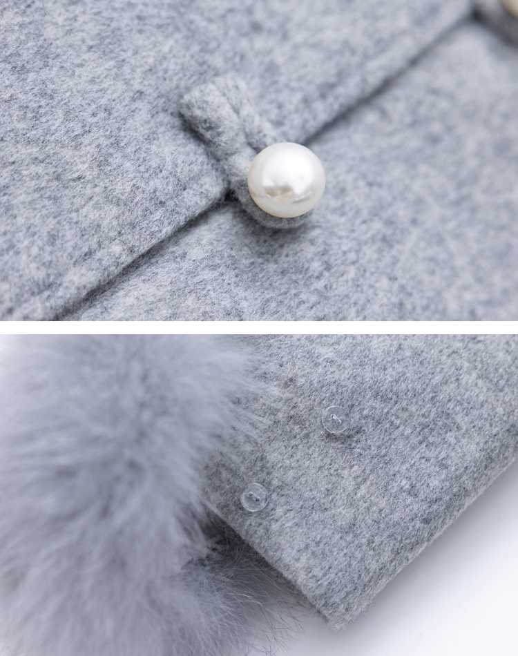 Scarf sleeve duck down down coat fox fur coat a set