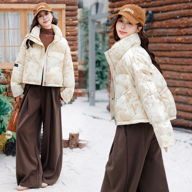 Short blooming ink coat all-match fashion down coat