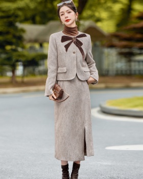 Beading chanelstyle coat embroidery skirt a set