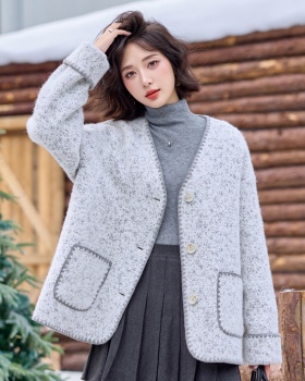 Chanelstyle temperament woolen coat winter overcoat for women