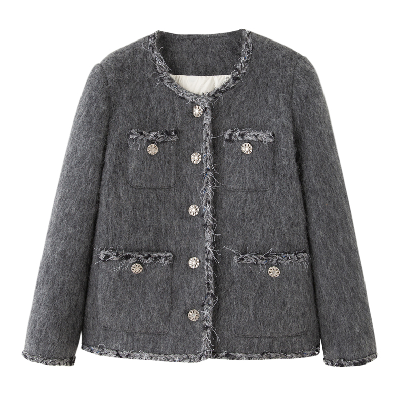 Mohair chanelstyle coat duck down winter down coat
