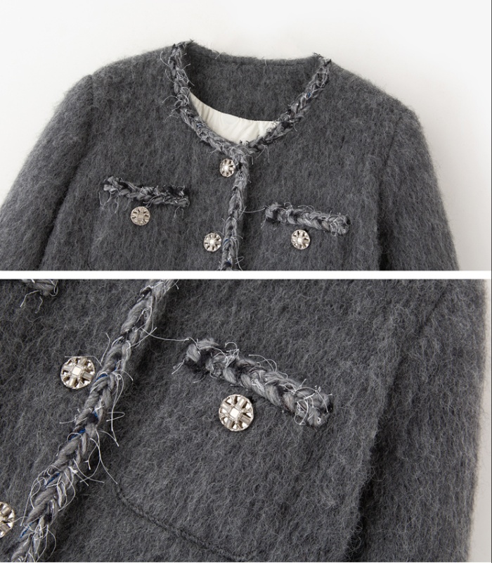 Mohair chanelstyle coat duck down winter down coat