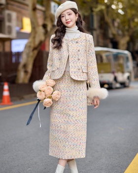Woolen light luxury skirt a set for women
