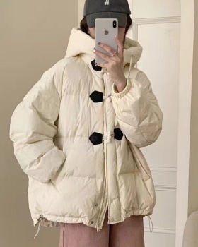 Horn buckle bread clothing short coat for women