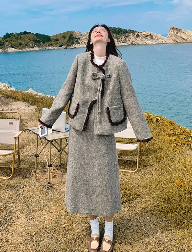 Temperament chanelstyle fashion skirt a set for women