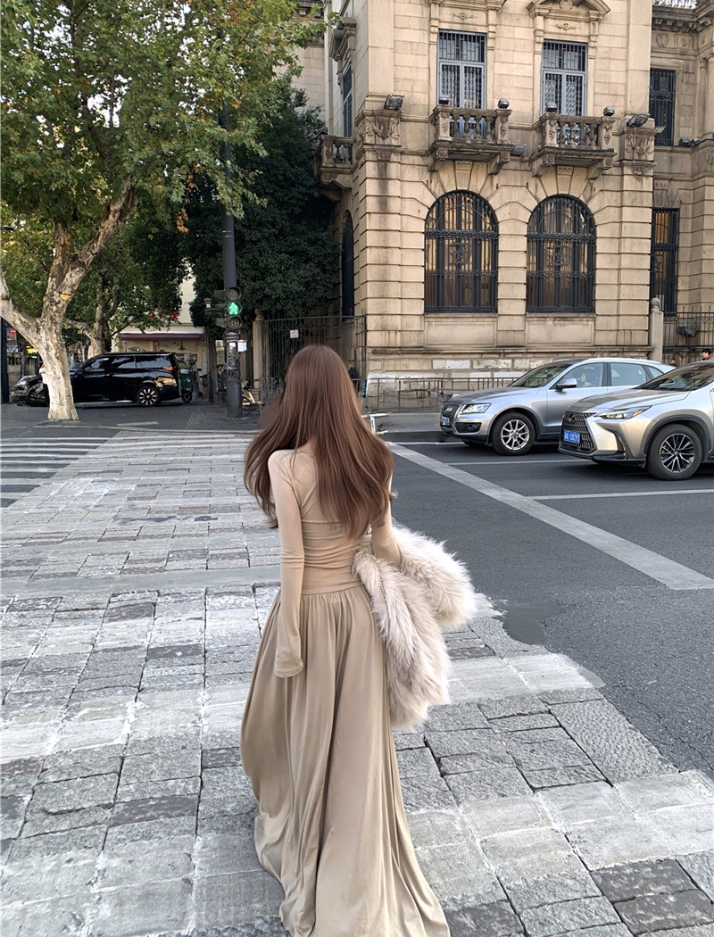 Companion long sleeve slim dress for women