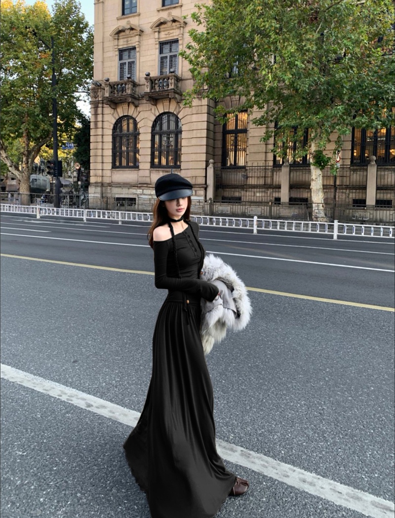 Companion long sleeve slim dress for women