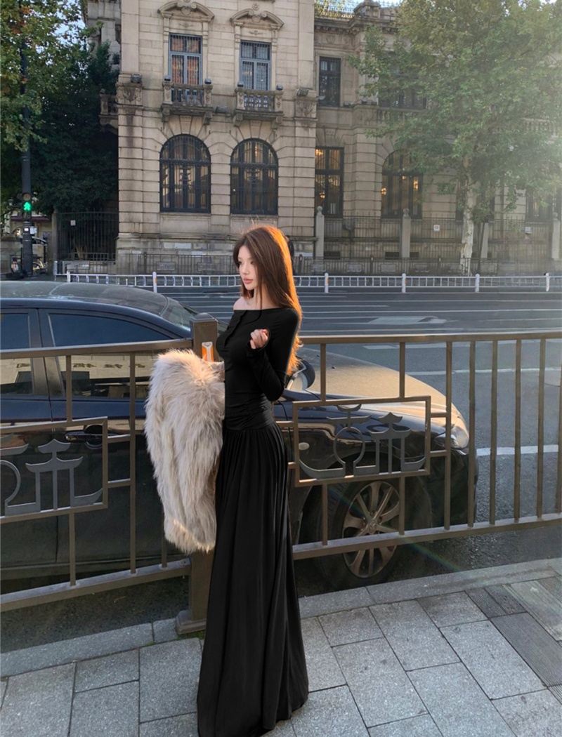 Companion long sleeve slim dress for women