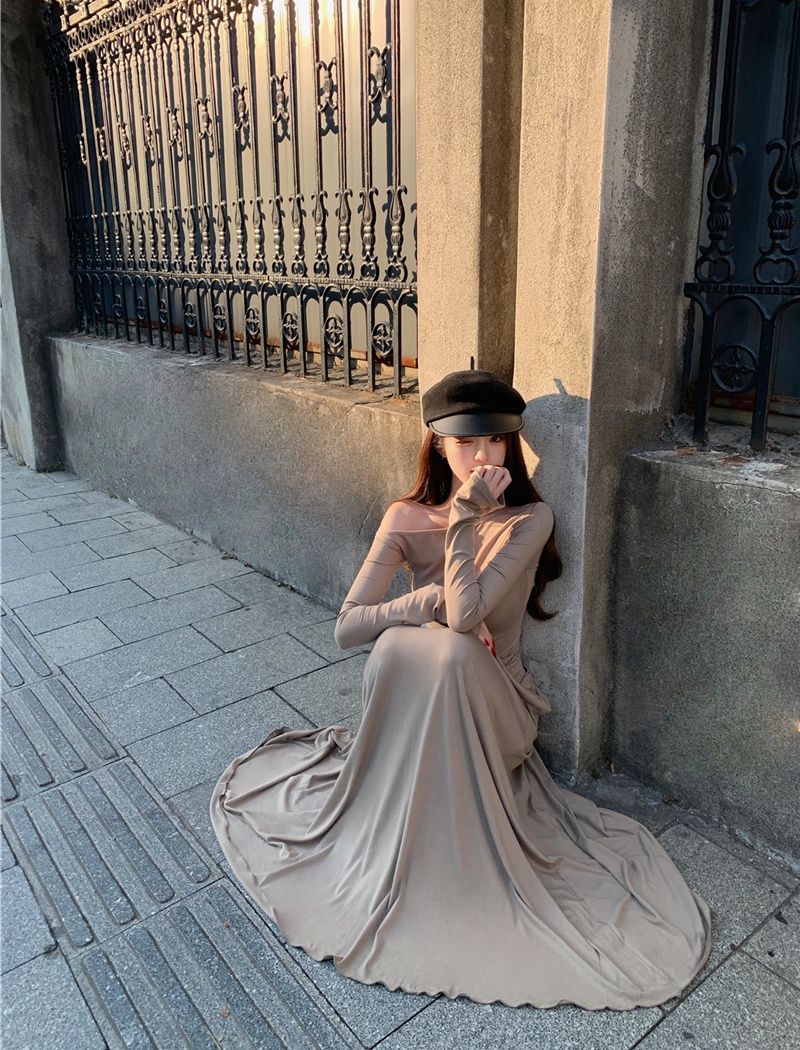 Companion long sleeve slim dress for women