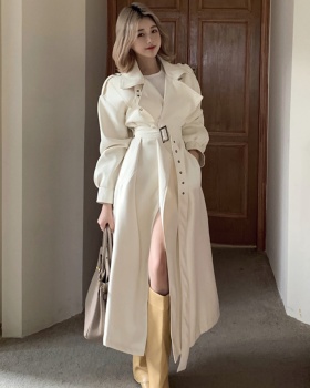 Casual exceed knee windbreaker long British style overcoat