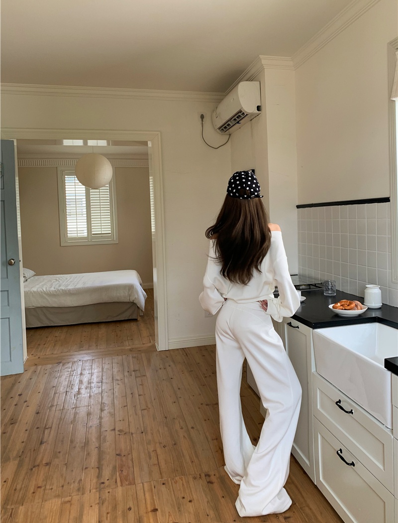 Long sleeve long pants fashion tops 2pcs set for women