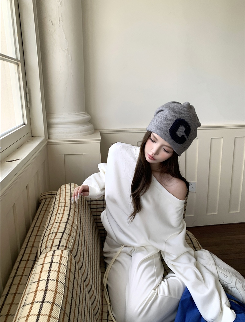 Long sleeve long pants fashion tops 2pcs set for women