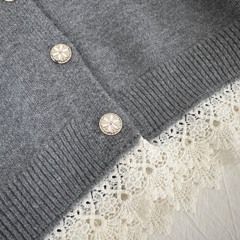 Long sleeve fashion cardigan pink skirt a set for women