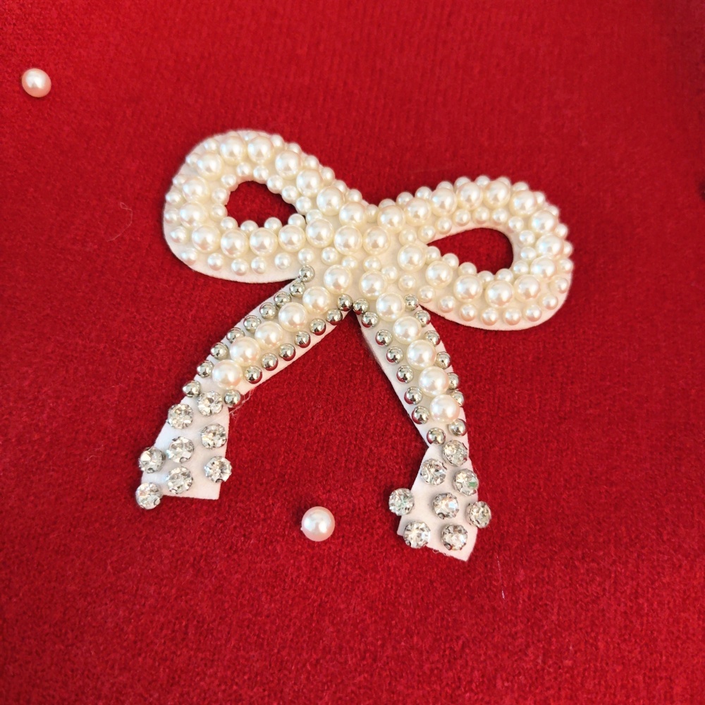 Loose inside the ride tops red sleeve sweater for women