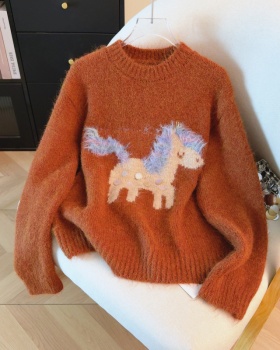 Autumn and winter sweater pullover tops for women