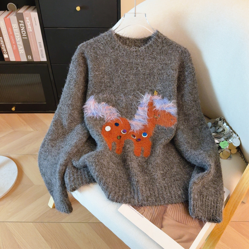 Autumn and winter sweater pullover tops for women