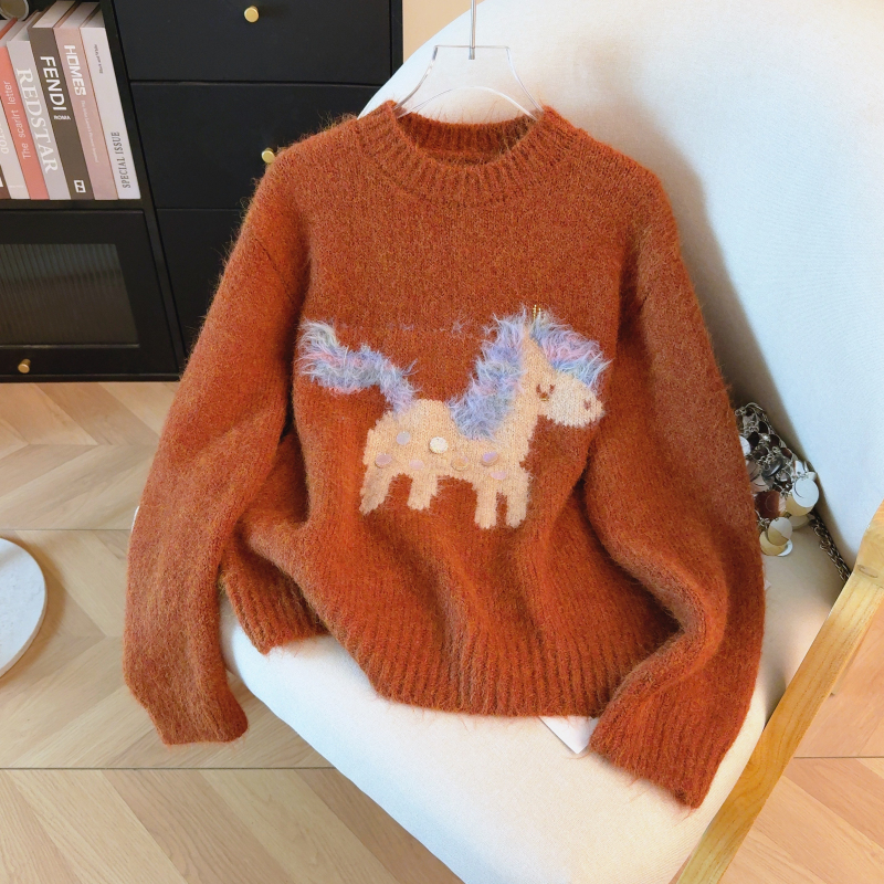 Autumn and winter sweater pullover tops for women