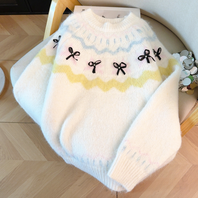 Christmas autumn and winter tops red loose sweater for women