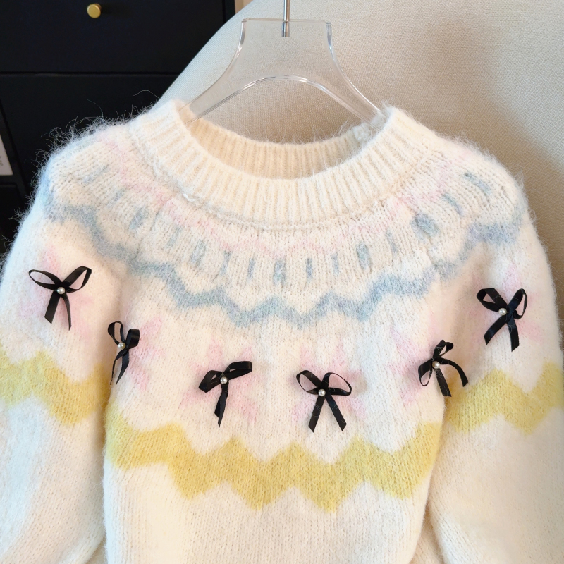 Christmas autumn and winter tops red loose sweater for women