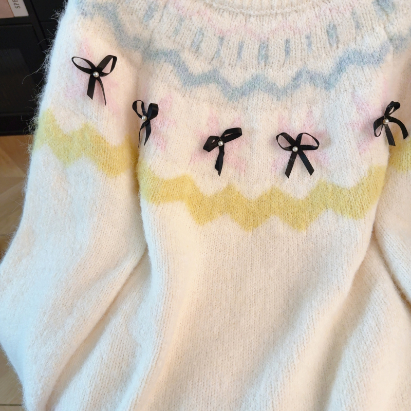 Christmas autumn and winter tops red loose sweater for women