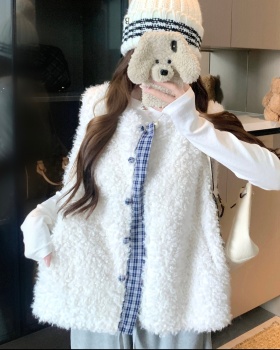 Autumn and winter coat lambs wool waistcoat