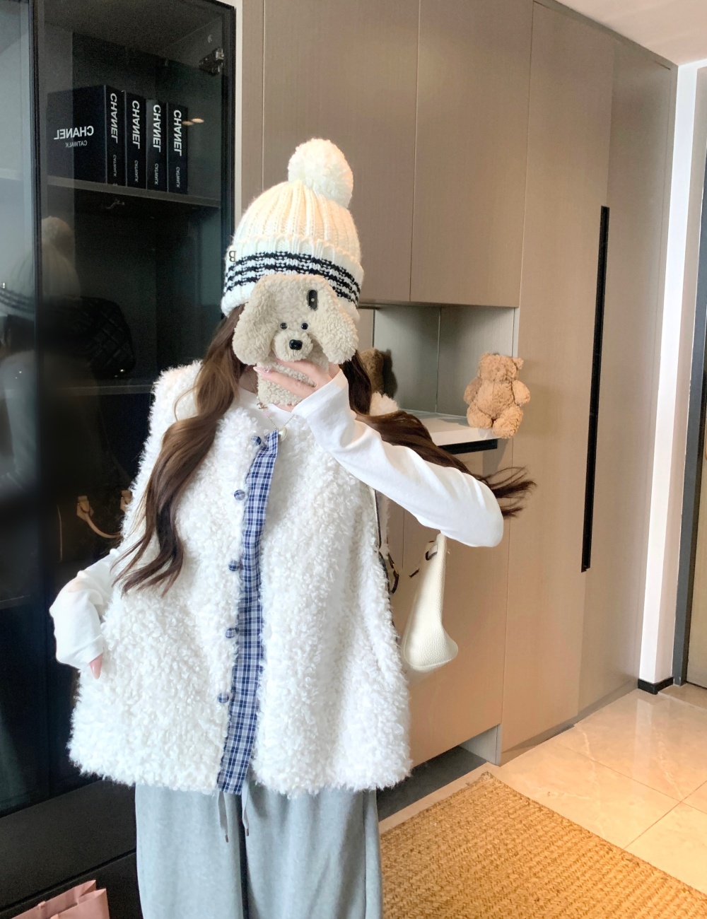 Autumn and winter coat lambs wool waistcoat