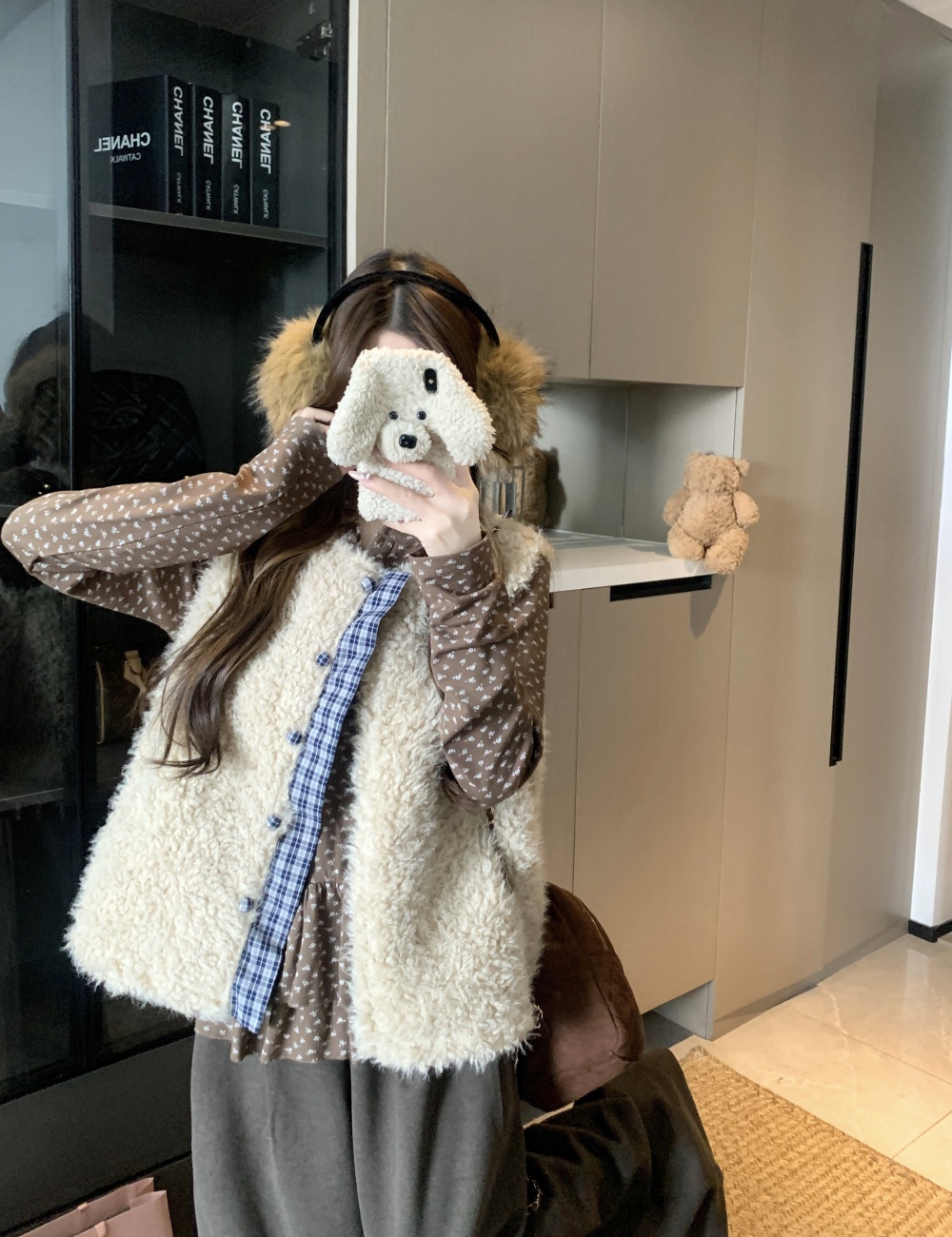 Autumn and winter coat lambs wool waistcoat