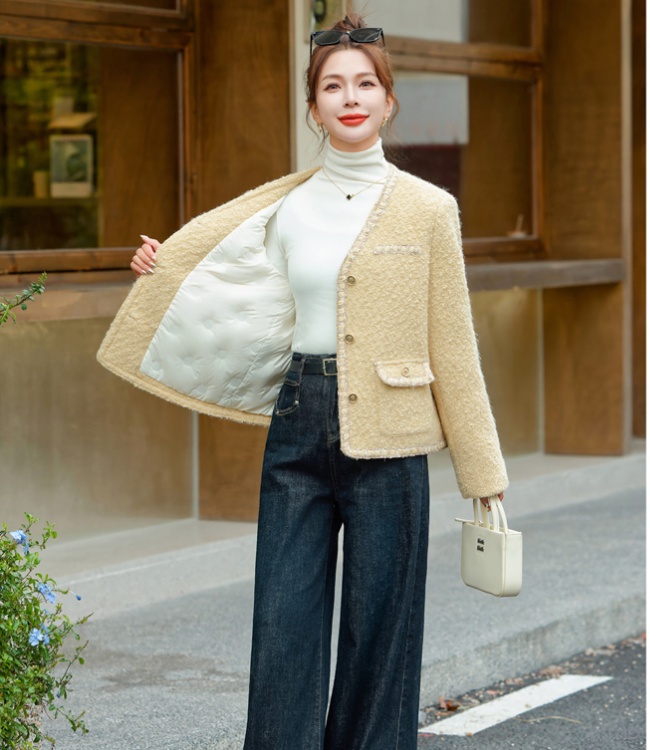 Chanelstyle loose down coat duck down coat for women