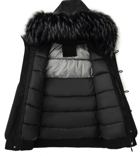 Large fur collar couples cotton coat winter down parka