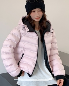 Seamless down coat hooded down coat