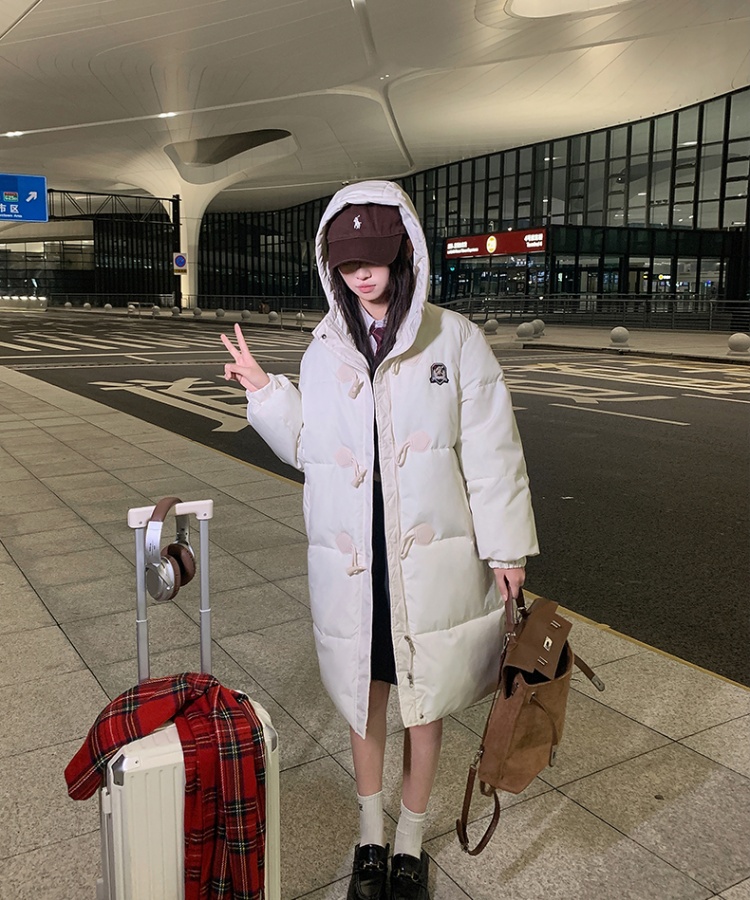 Winter college style cotton coat down long coat